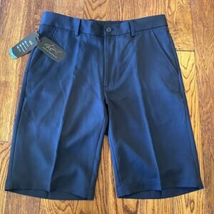 NEW Greg Norman Classic Pro Fit Golf Shorts Men's 30 Navy Performance Flat Front